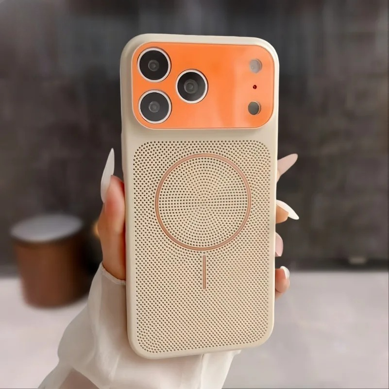 Heat Dissipation Mesh Breathable Case - Wärmeableitende Hit-Color-Magnethülle für Magsafe für iPhone