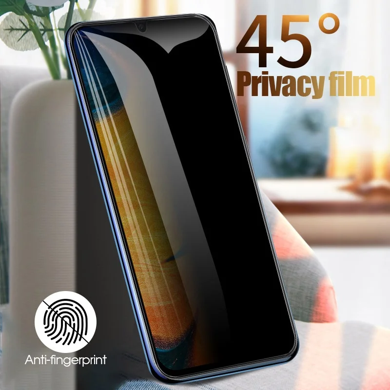 Anti Spy Privacy Glass Case - Anti-Spionage-Hülle für Samsung A70S, Displayschutzfolie aus