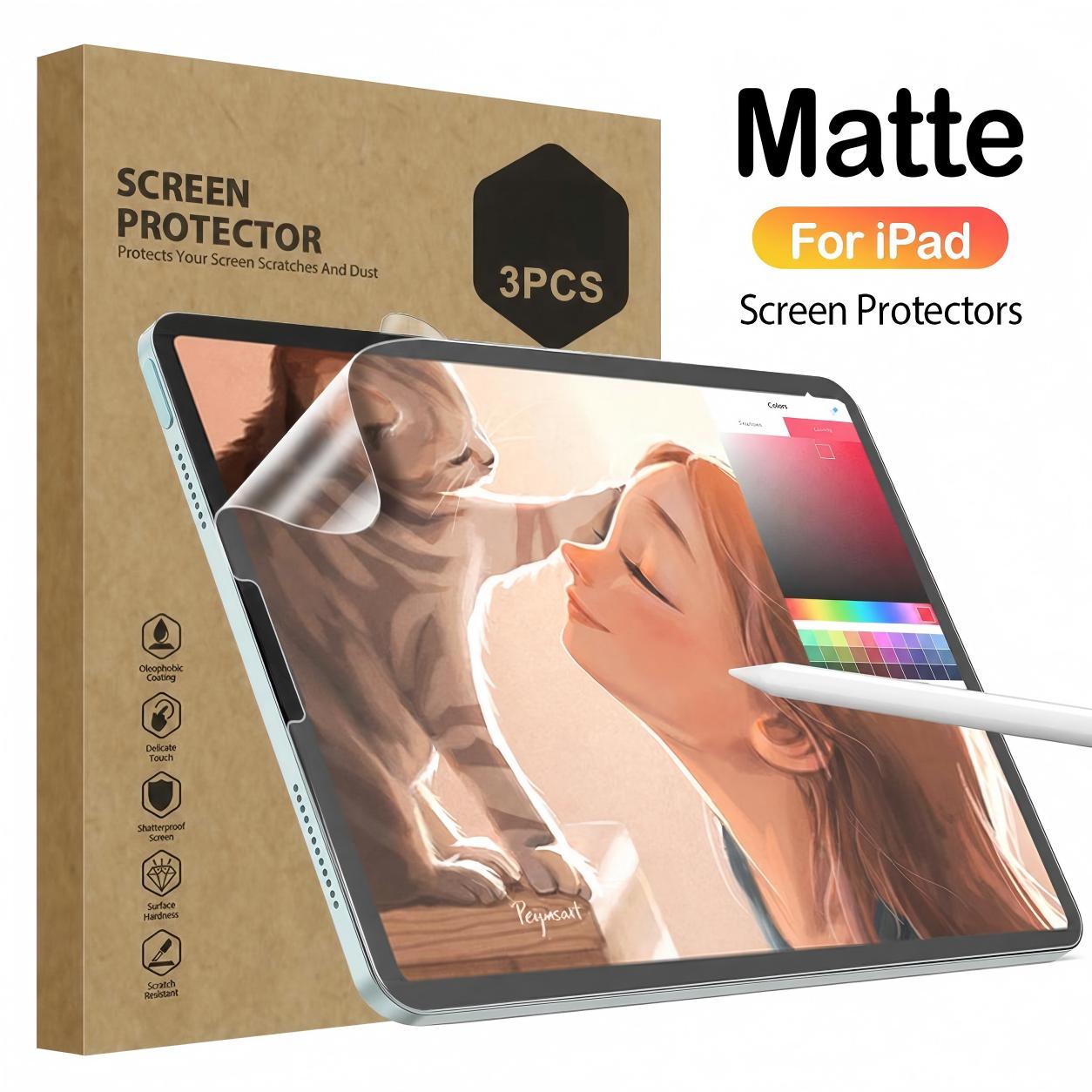 Matte Anti Glare Screen Protector - 3 Stück Papierähnlicher Matter Displayschutz für