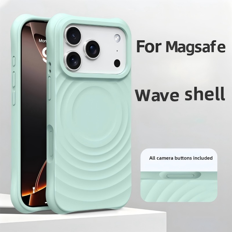 Liquid Silicone Magnetic Phone Case - Neue Offizielle Flüssigsilikon-Wasserwellen-Hülle für iPhone 17
