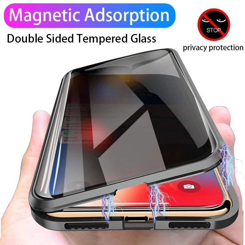 Anti Spy Privacy Glass Case - Für Huawei nova Y74 Y73 Y63