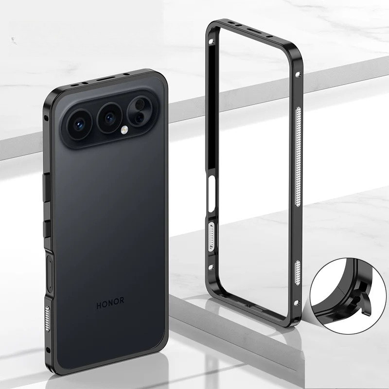 Metal Bumper Aluminum Frame Case - Leichte Aluminium-Metall-Stoßstangen-Telefonhülle für Honor 500 Pro