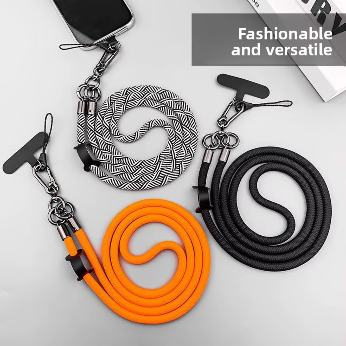 Crossbody Lanyard Neck Strap Case - Universelles, kräftiges, langes, abnehmbares Handy-Lanyard, Umhängeband