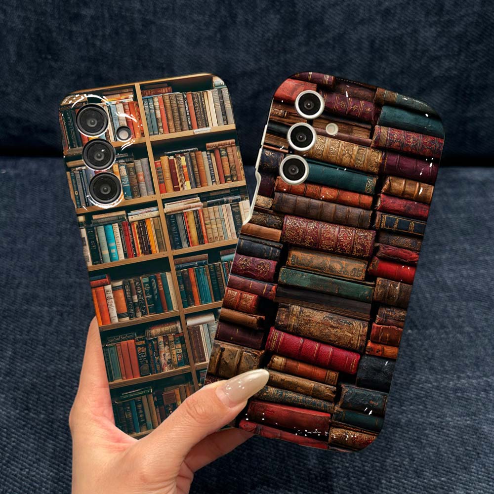 Vintage Floral Pattern Soft Case - Vintage-Muster-Buchstapel-Handyhülle für Samsung Galaxy A56 A55