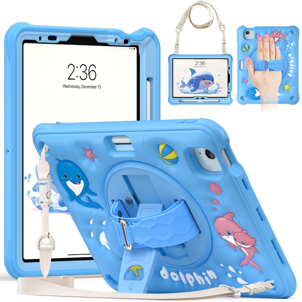 Cute Cartoon Wrist Strap Silicone Case - Für iPad Mini A17Pro Mini6 Kinder
