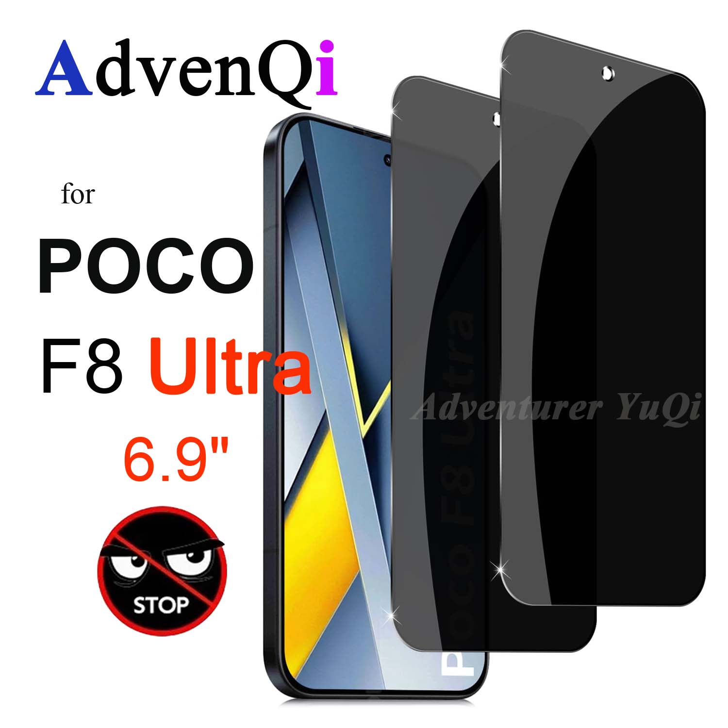 Anti Spy Privacy Glass Case - Anti-Spionage-Displayschutzfolie für Xiaomi POCO F8 Ultra