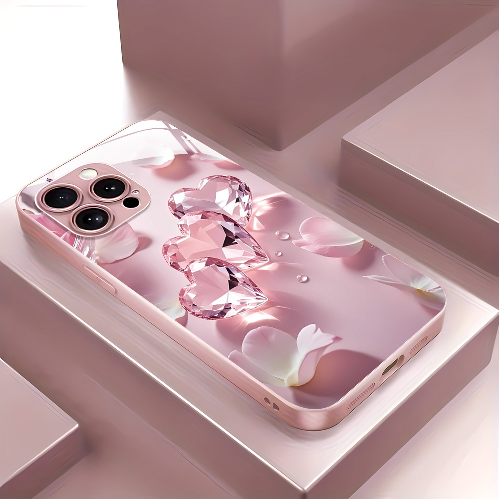 Screen Protectors - Rosa Schmetterling gehärtetes Glas Hülle für