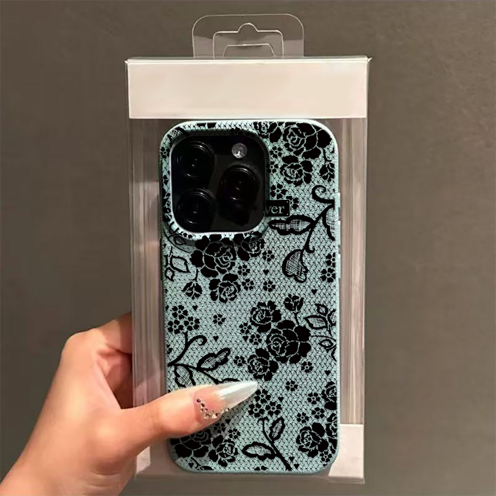 Elegante Schwarze Spitze Rosen – Vintage Floral Pattern Soft Case Bewertung und Preis