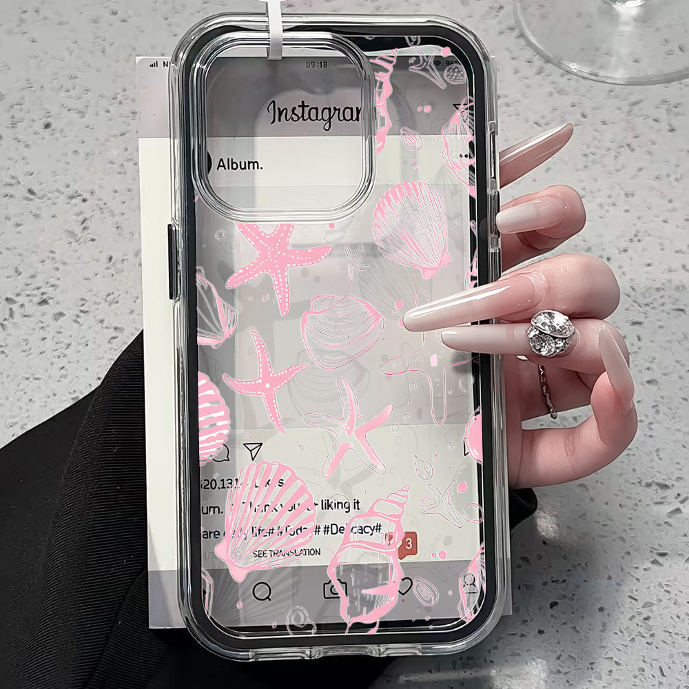 Sommerliche rosa Muschel-Handy – Clear Shockproof Bumper Case Bewertung und Preis
