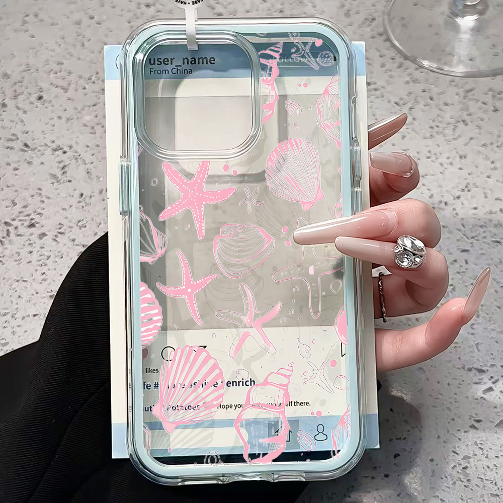 Sommerliche rosa Muschel-Handy – Clear Shockproof Bumper Case Bewertung und Preis