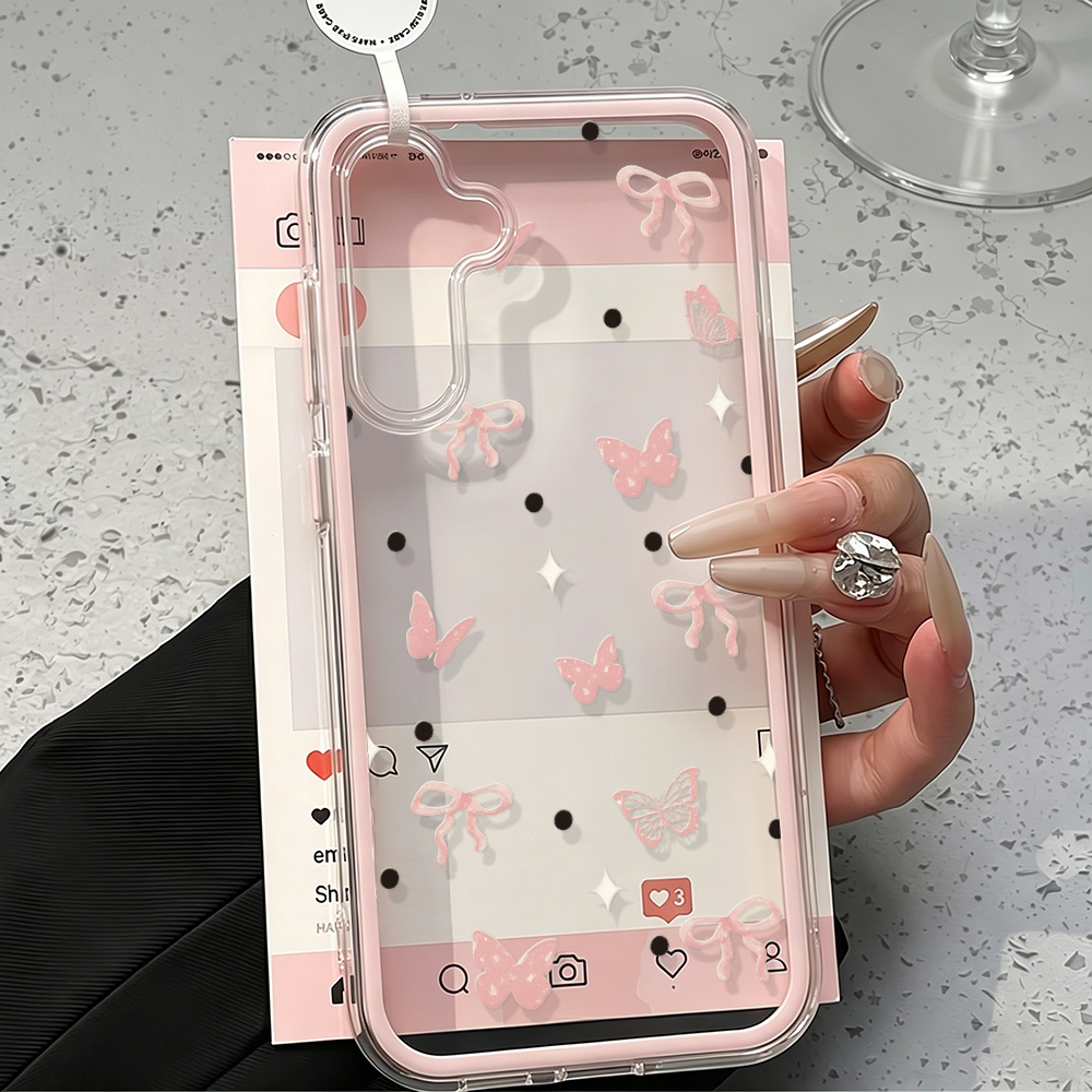 Süße Rosa Schleife Weiche Hand – Clear Shockproof Bumper Case Bewertung und Preis