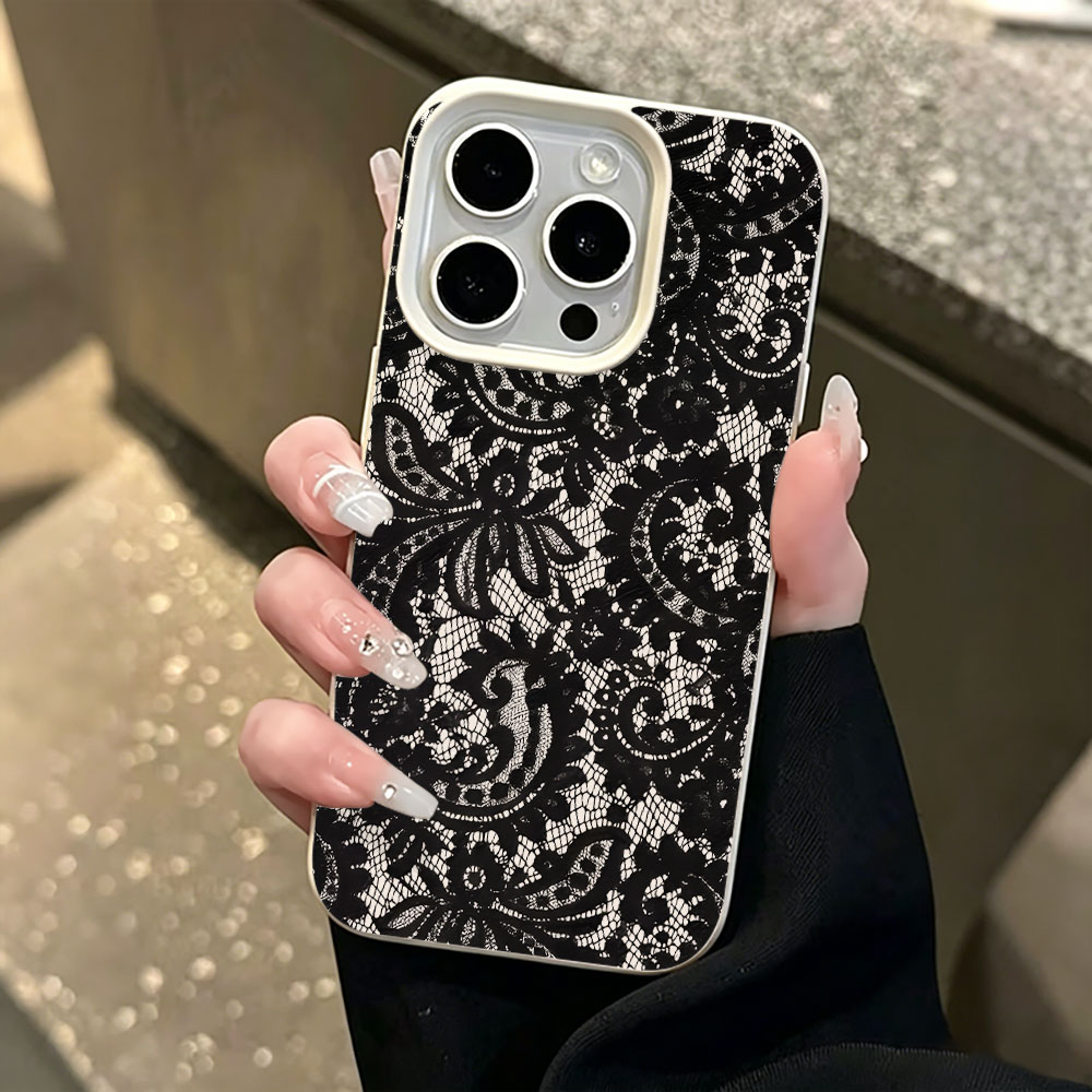 Schwarze Vintage Blumen-Spitze – Vintage Floral Pattern Soft Case Bewertung und Preis
