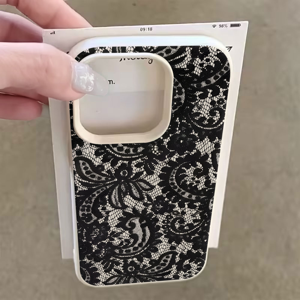 Schwarze Vintage Blumen-Spitze – Vintage Floral Pattern Soft Case Bewertung und Preis