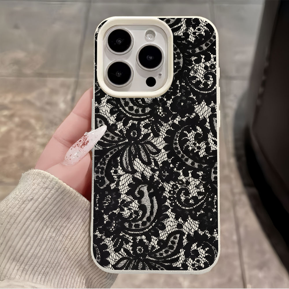 Schwarze Vintage Blumen-Spitze – Vintage Floral Pattern Soft Case Bewertung und Preis